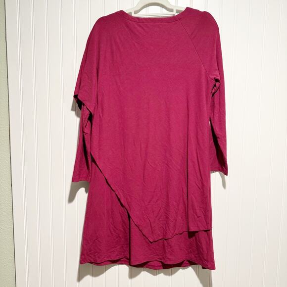 Soft Surroundings Marla Dress Magenta Pink Knit Size Petite Medium - Picture 7 of 7